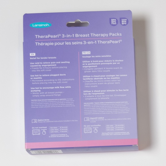 Lansinoh TheraPearl 3-in-1 Breast Therapy Packs, 2 therapy packs - Picture 2 of 2